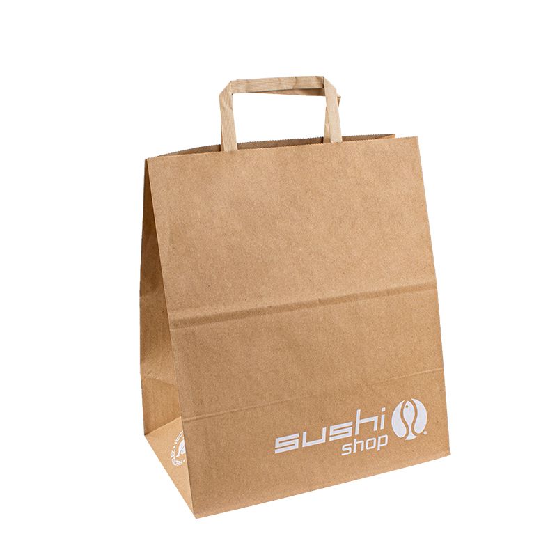 Персонализирана хартиена чанта за печат Рециклирана Kraft Paper Bag Kraft Bag Custom