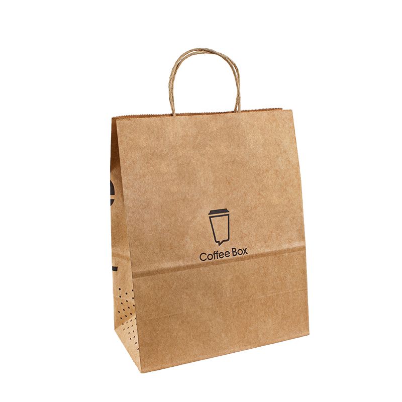 Дизайнерска хартиена чанта Kraft Premium Paper Bags Logo Handle Kraft Paper Bag China Brown Kraft Paper Packs