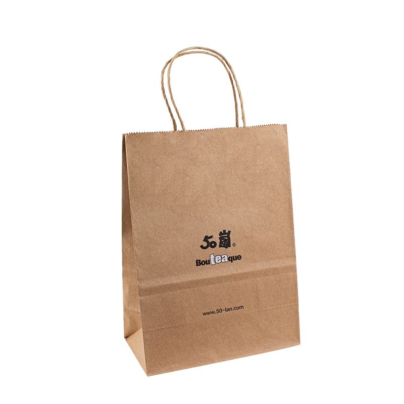 Дизайнерска хартиена чанта Kraft Premium Paper Bags Logo Handle Kraft Paper Bag China Brown Kraft Paper Packs