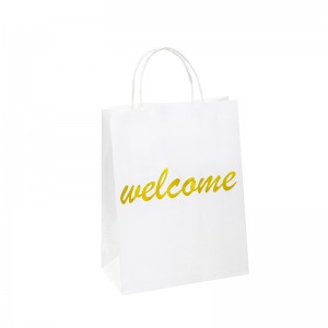 Благодаря ви хартиена чанта вашата рекламна чанта за чанти за подаръци за хартия с крафт с дръжки Крафт хартиена чанта