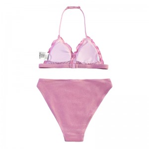 Детска врата фланцирана триъгълна чаша бански костюм сладък костюм