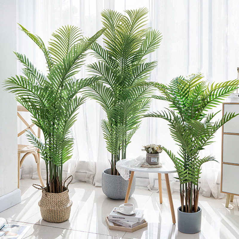 Фабрична цена на едро areca palm dypsis lutescens персонализируемо изкуствено палмово дърво с саксия