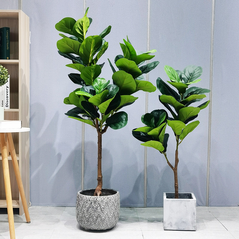 Изкуствени растения пластмасови дърво издръжливи ниско поддръжка лист с фигура за доставчик на градина сватбен декор градинарство декорации