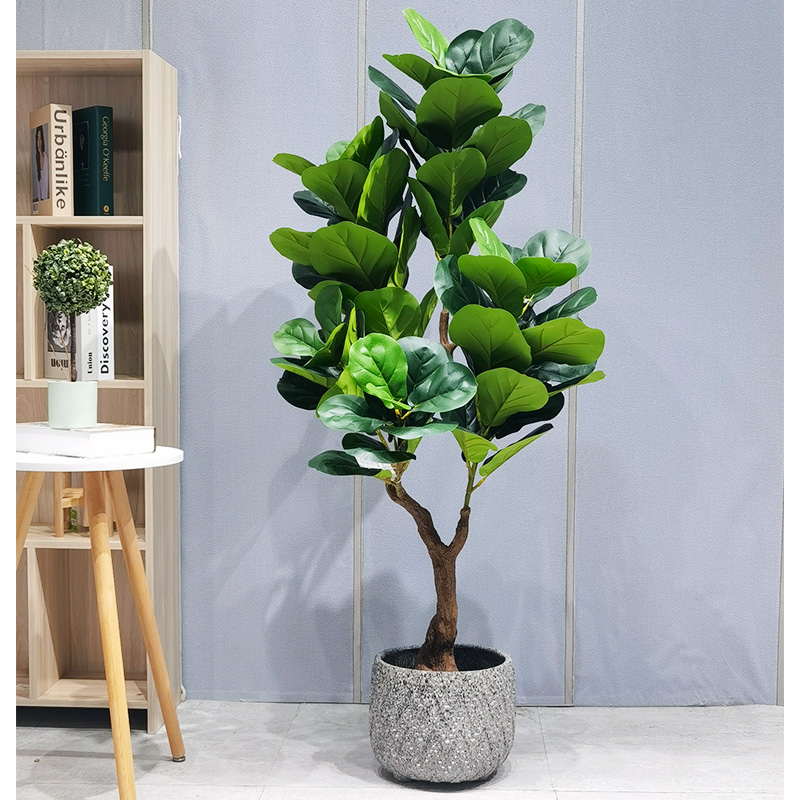 Изкуствени растения пластмасови дърво издръжливи ниско поддръжка лист с фигура за доставчик на градина сватбен декор градинарство декорации