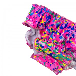 Бебешки памперси отпечатани флорални плисета удобни абсорбиращи се толкова сладко ярко розово розово розово