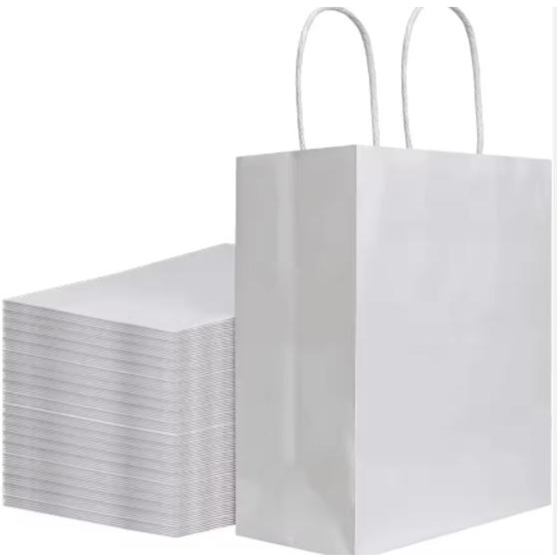 Персонализирани хартиени чанти Kraft със собствено лично лого за пазаруване на хартиени торбички с хартия