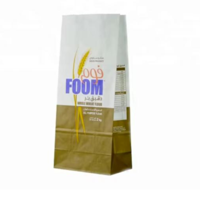 Нов стил 1 кг 2 кг пшенично брашно Захарна опаковка хартиена торбичка
