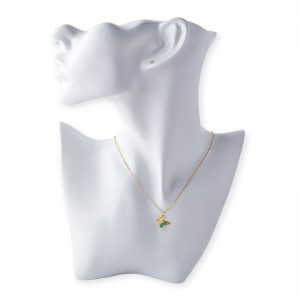 Колие с висулка от камък с пеперуда 45 5 см