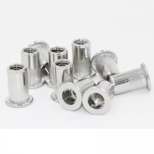 занитени гайки с плоска глава от неръждаема стомана