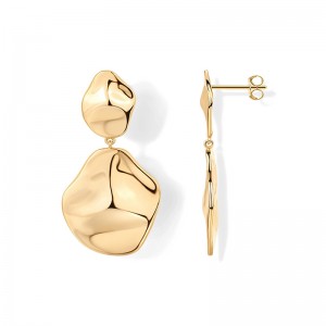 Висящи обеци Hongde с 14-каратово позлатено покритие 925 стерлинги