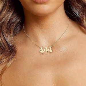 Златно 444 Колие Пазител Нумерологични бижута