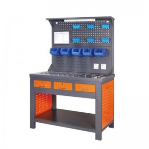 Работна маса с осветителна лента и табло