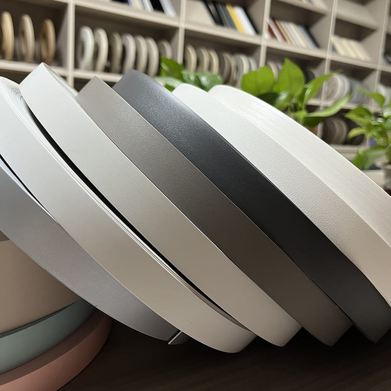 Pvc мебели от дървени зърна ръб лента сиво