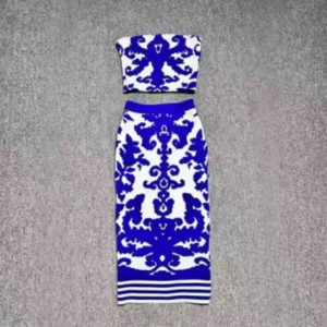 Лято Жакард плетен бюстиер, плетещ джекард Хип-Комплект пола с дължина