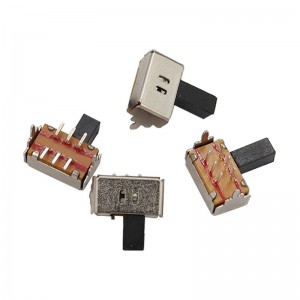 Миниатюрен SLIDE SWITCH SK22D02, малък превключвател за електронен, електрически, комуникационен и промишлен контрол с два диапазона на л...