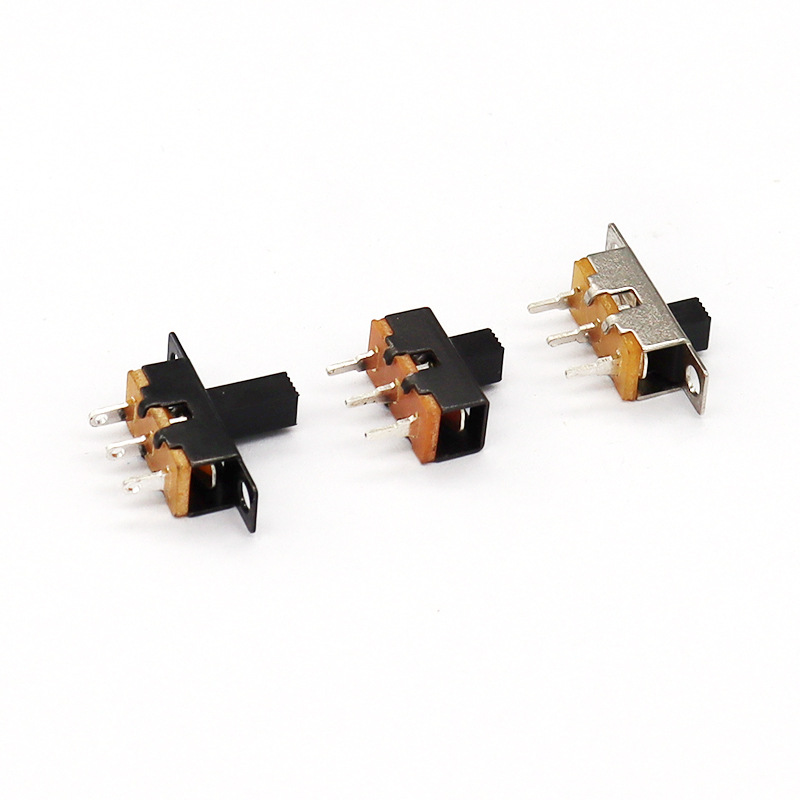 Slide Switch SS12F71 за осветление, електрически уреди и малки домакински уреди, 1-позиция единична-Ред три-ПИН Вертикален плъзгащ се превключвател