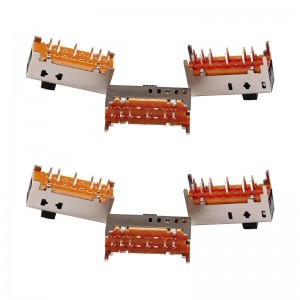 Slide Switch SS25D01 Double-Ред 12-ПИН плъзгащ се превключвател Електронния продукт Микро вертикален плъзгащ се превключвател