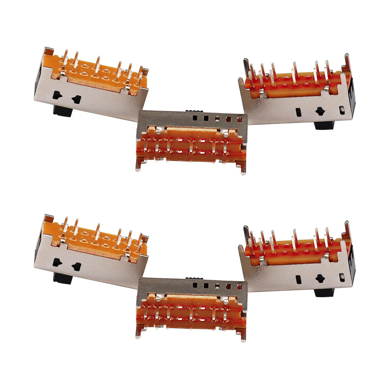 Slide Switch SS25D01 Double-Ред 12-ПИН плъзгащ се превключвател Електронния продукт Микро вертикален плъзгащ се превключвател