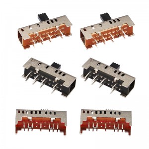 Slide Switch SS23H06, двойно-Ред 8-ПИН вертикален плъзгащ се превключвател, вертикален плъзгащ се превключвател за електрически нагревате...