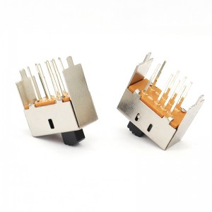 Slide Switch S23E03 Микро плъзгащ се превключвател за горелка за подчинение на сешоара, двойно-Ред 8-ПИН вертикален два-Поставка Slide превкл...