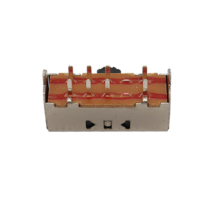 Слайд превключвател SK23H01 Малки биполярни три-позиция две-Ред осем-ПИН Хоризонтална страна-Издърпайте 2p3t Slide Switch