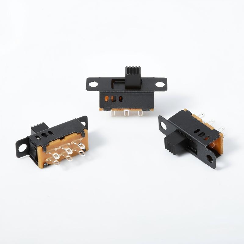 плъзгач SS23D32 двоен-ред трети-позиция 2P3T вертикална шест-щифт биполярно три-позиция