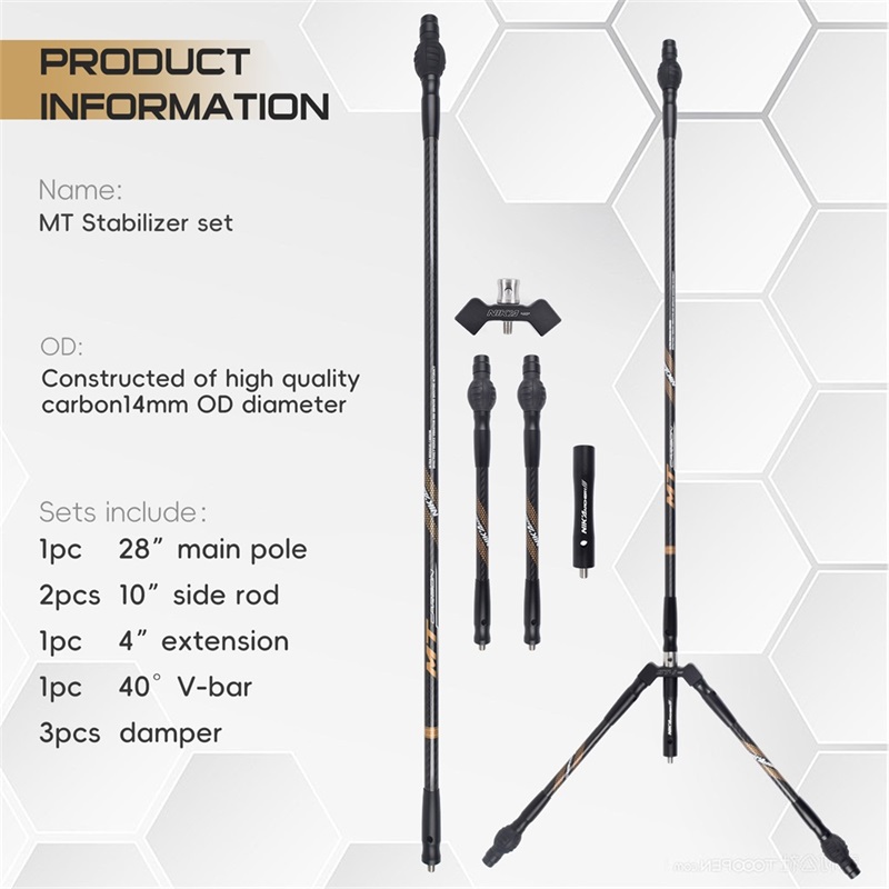 Nika стрелба с лък 240128 MT OD14MM карбонови стабилизатори