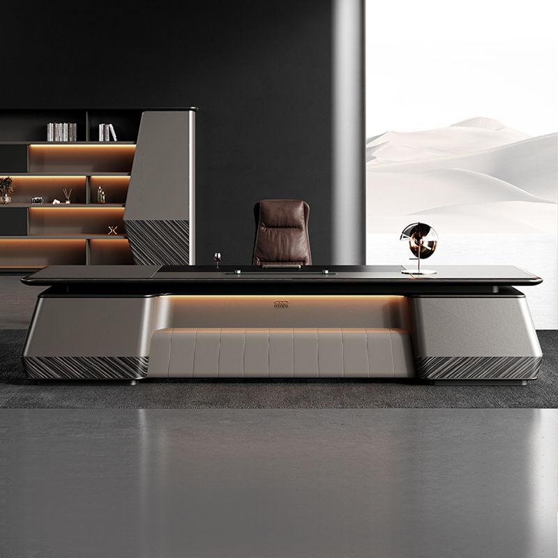 Модел DBT006 Луксозен панел-стил Мениджър Единично изпълнително бюро, Председател\\Голямо офис бюро с комплект столове, бюро Boss