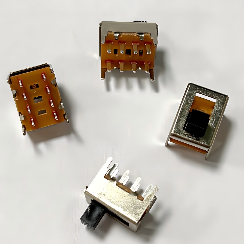 плъзгач SS23F06 3-позиция, 10-щифт дизайн за LED светлини -- Dongguan Factory Direct